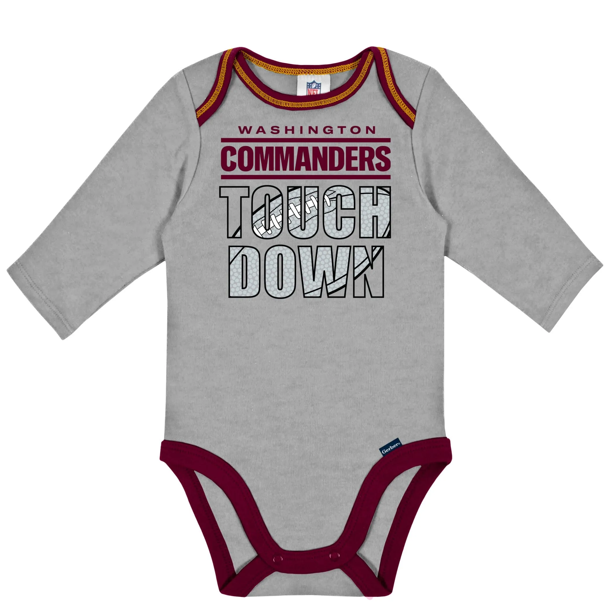 2-Pack Baby Boys Commanders Long Sleeve Bodysuits