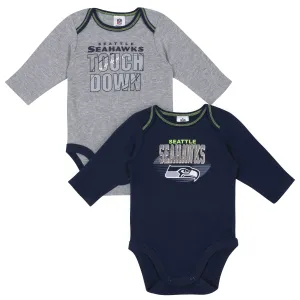 2-Pack Baby Boys Seattle Seahawks Long Sleeve Bodysuits