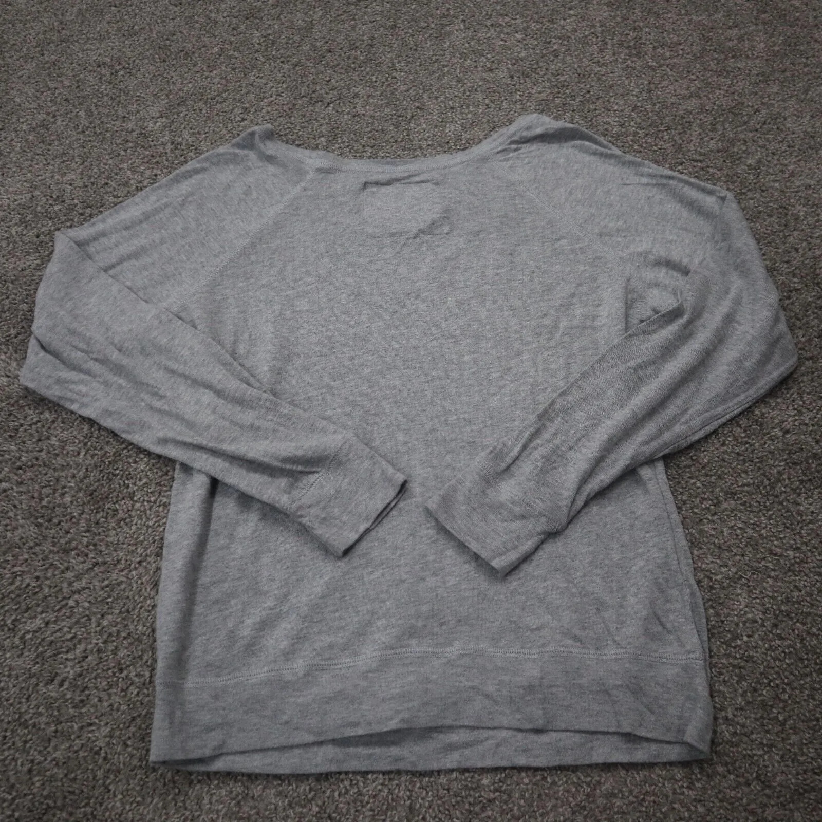 Abercrombie & Fitch Womens Pullover Sweatshirt Raglan Sleeve Gray Size Medium