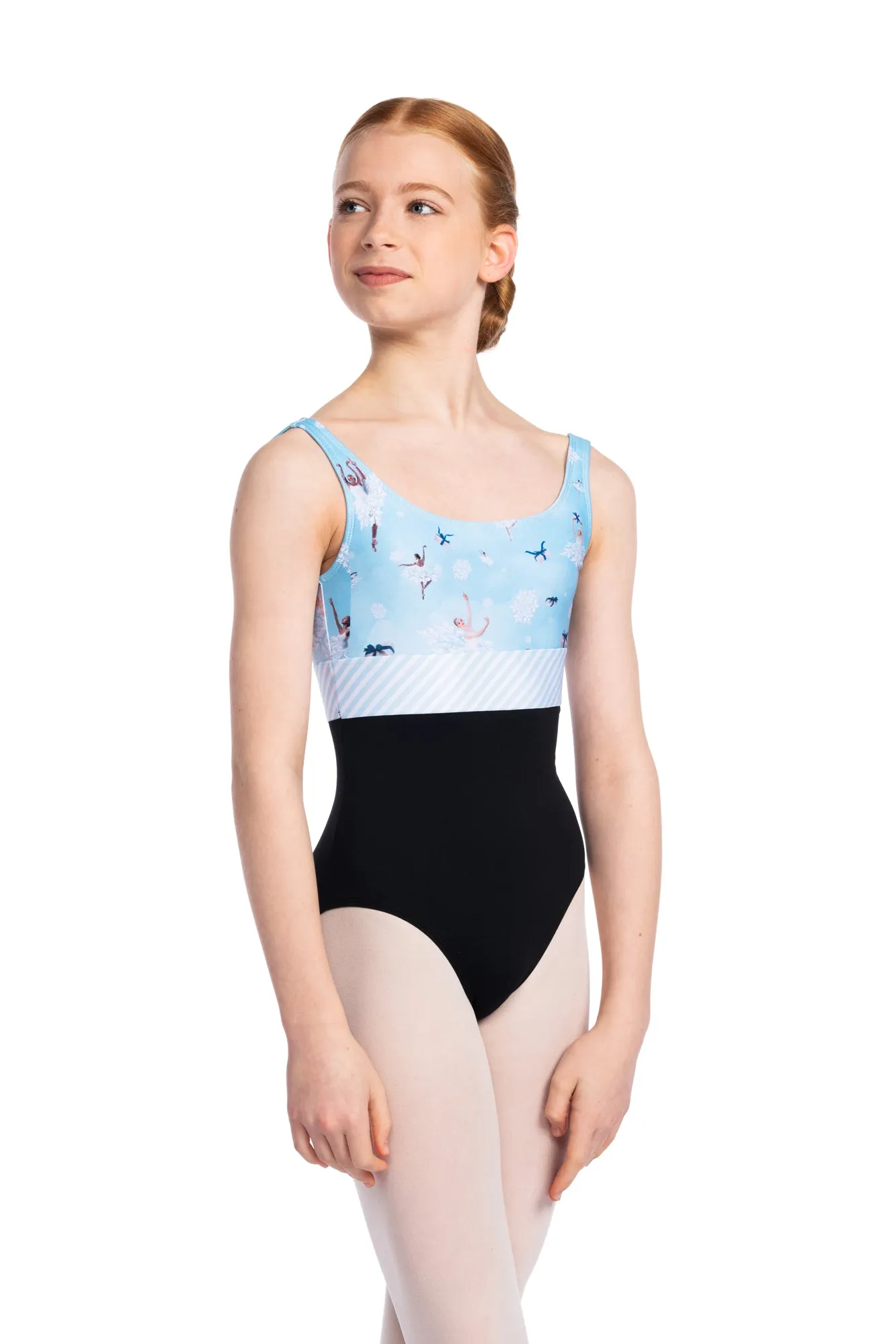 AinslieWear 1071NUG Manon with Nutcracker Print Girls Leotard