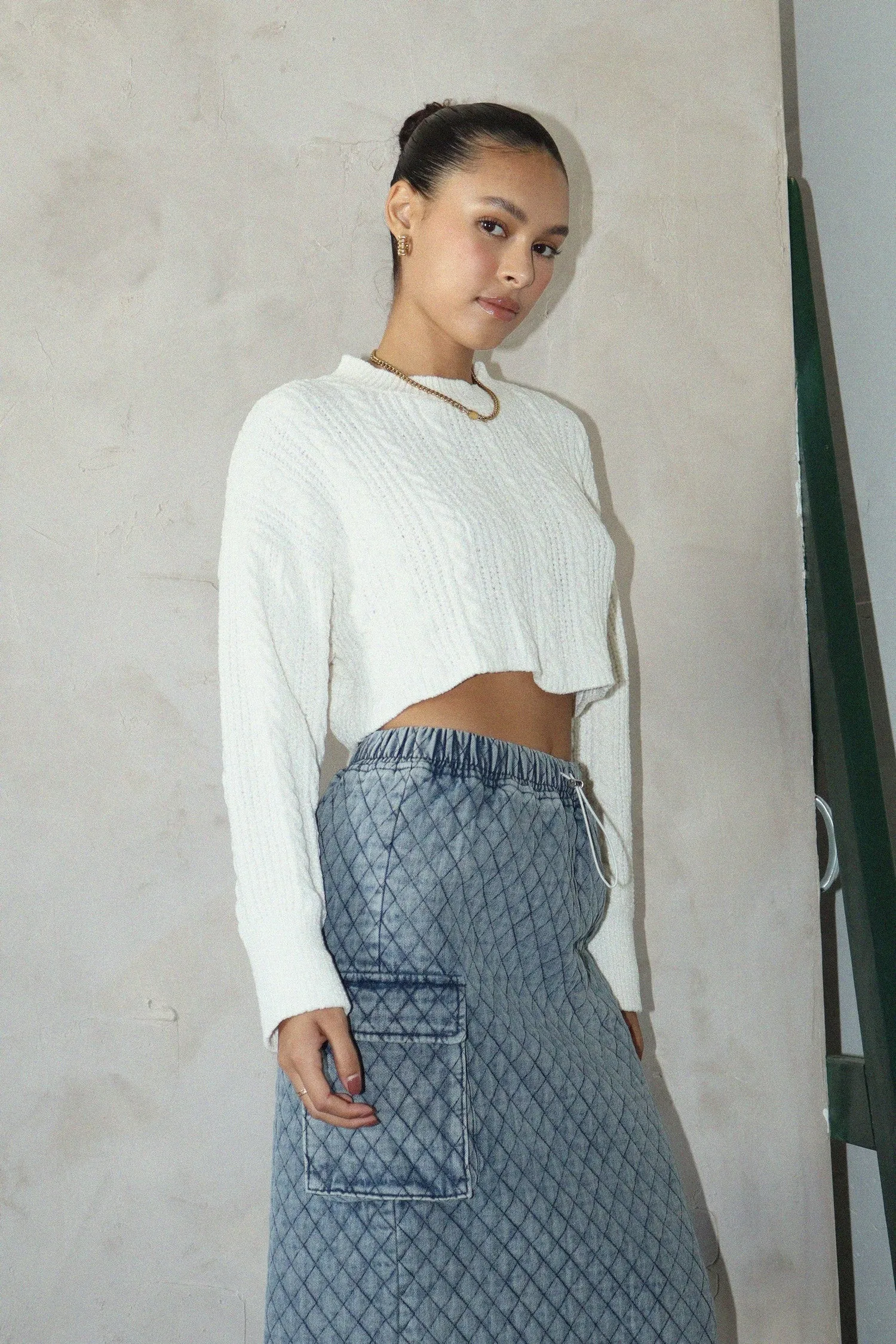 Alondra Cropped Sweater Top