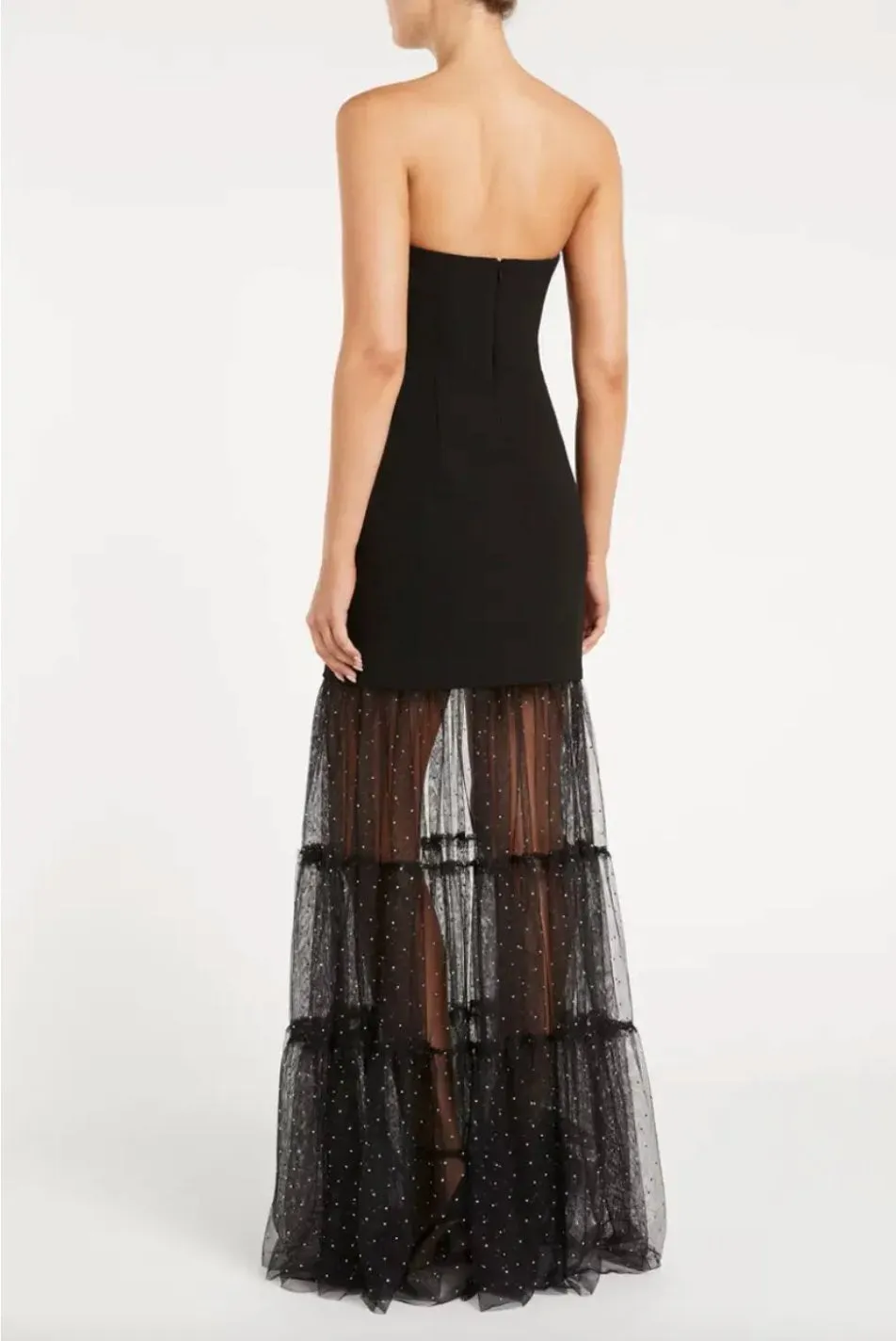 Alyssa Strapless Gown Black