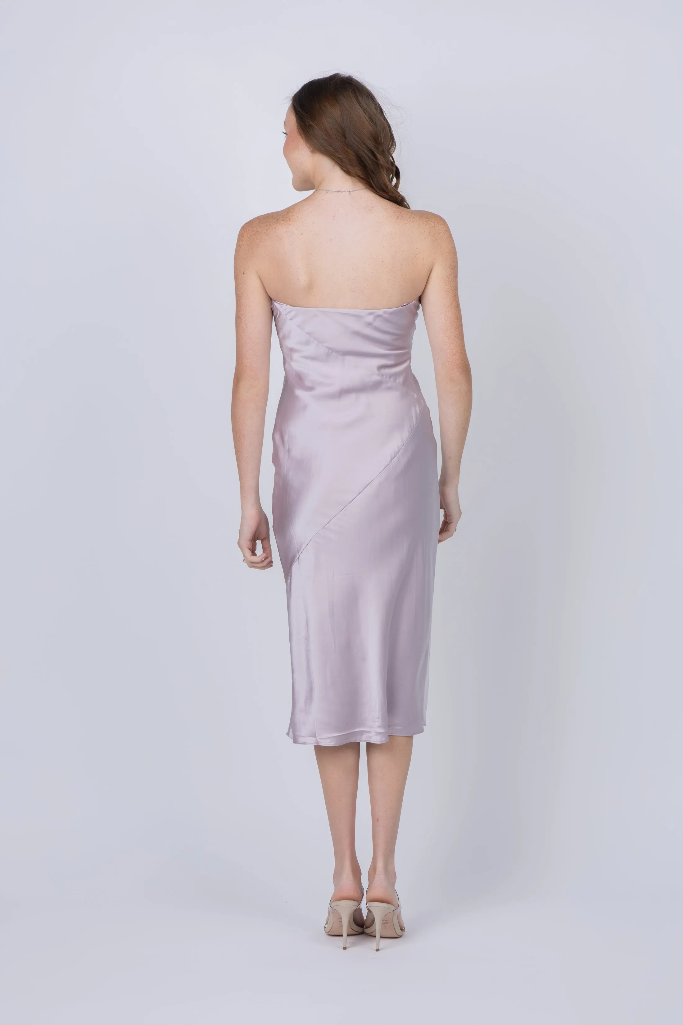 Amanda Uprichard Shiran Silk Dress in Lilac