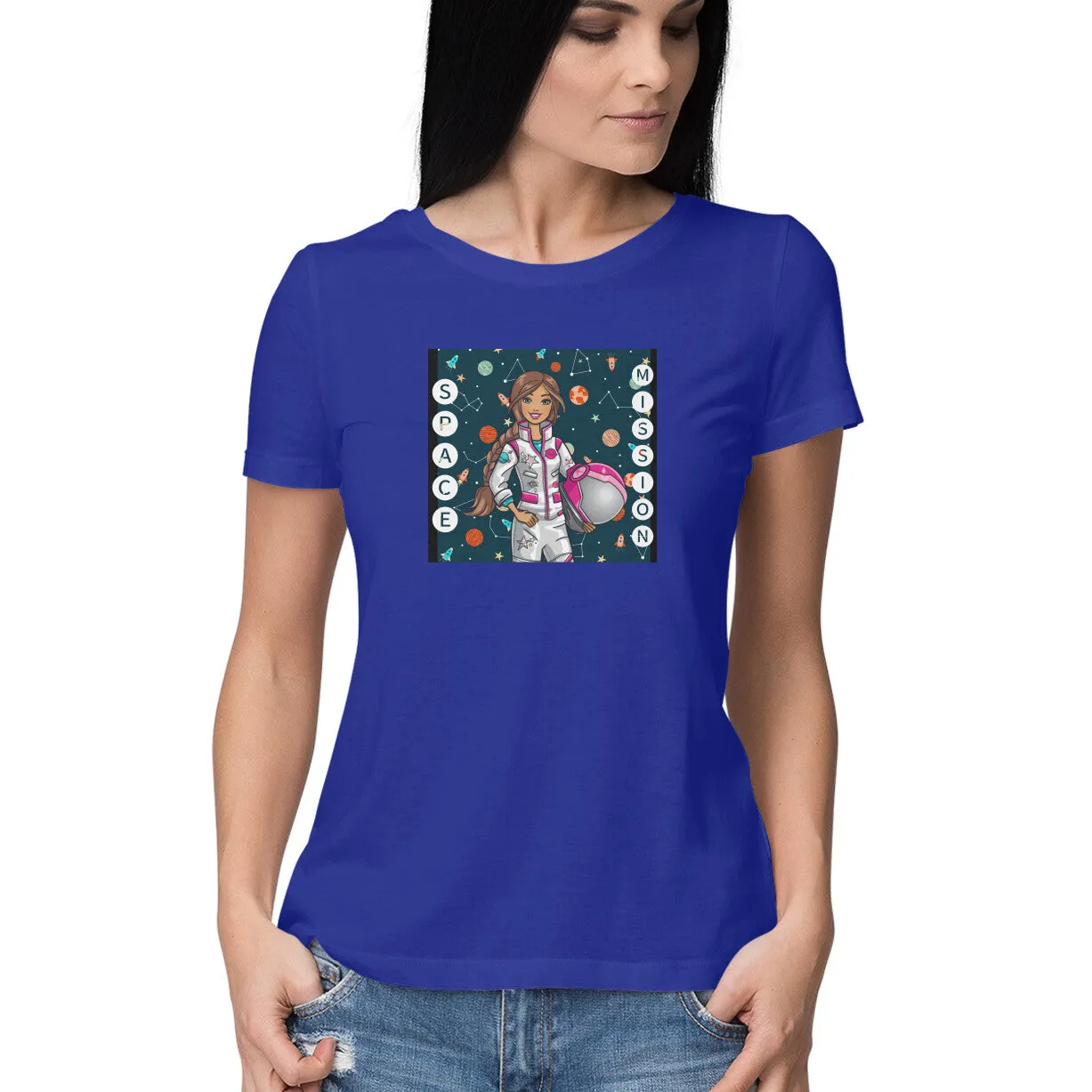 Astronaut Space T Shirt for Women D87