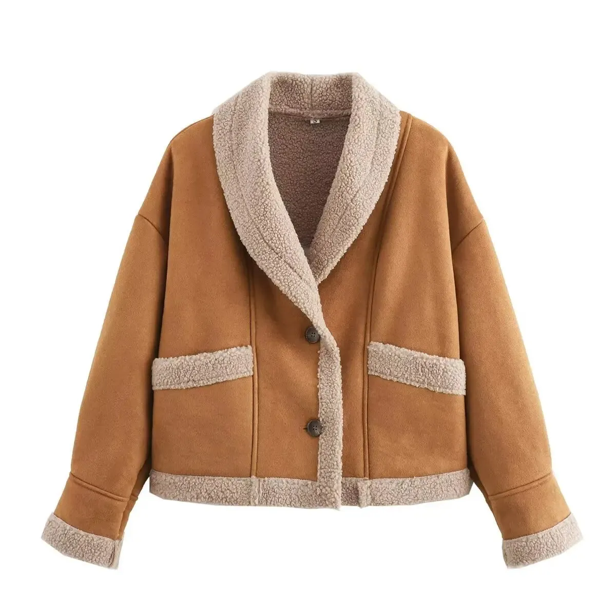 Autumn Casual British Short Retro Lapel Single Pocket Coat