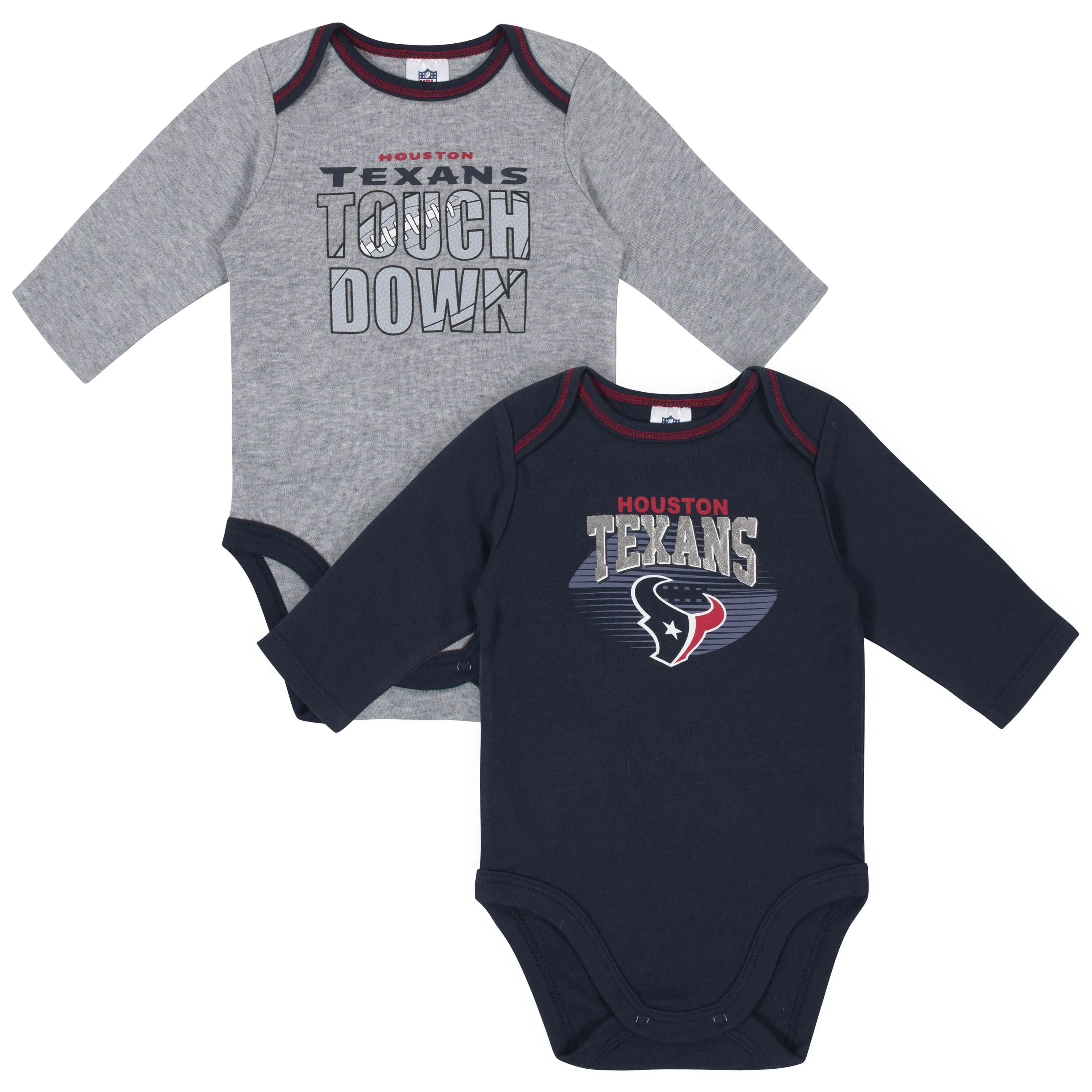 Baby Boys Houston Texans Long Sleeve Bodysuit, 2-pack 