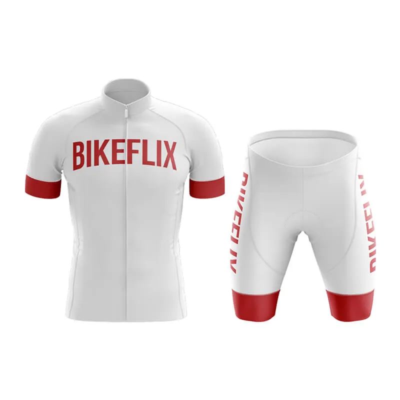 Bikeflix Club Cycling Kit (V2) (White)