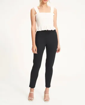 Black Ponte Pants with back slit