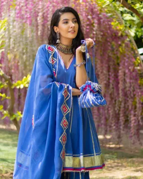 Blue Melody Gota Sharara Set With Gota Potli | Rescue