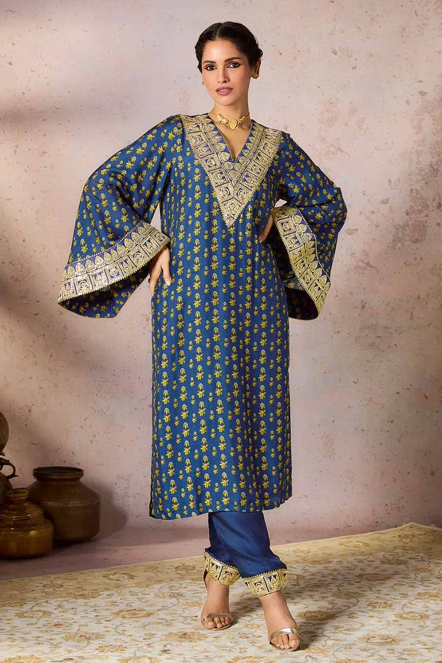 Blue Pixie Dust Printed Kurta & Pant Set