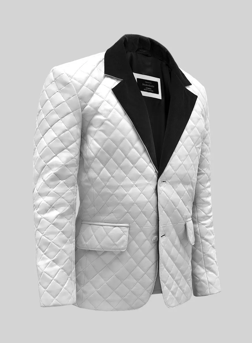 Bocelli Quilted Tuxedo Leather Blazer