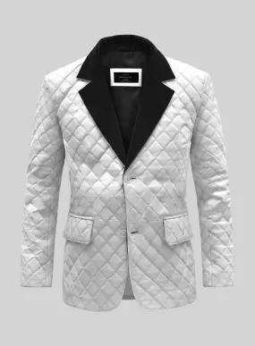 Bocelli Quilted Tuxedo Leather Blazer