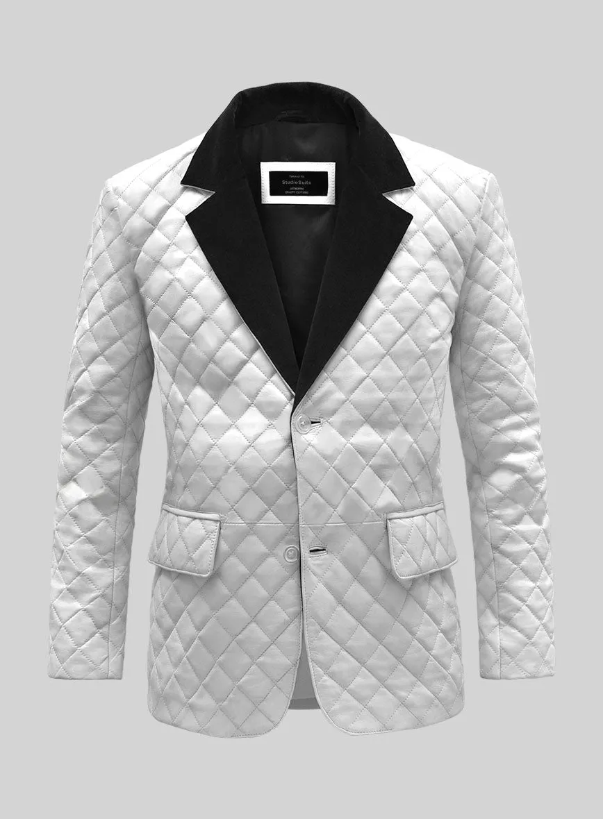 Bocelli Quilted Tuxedo Leather Blazer