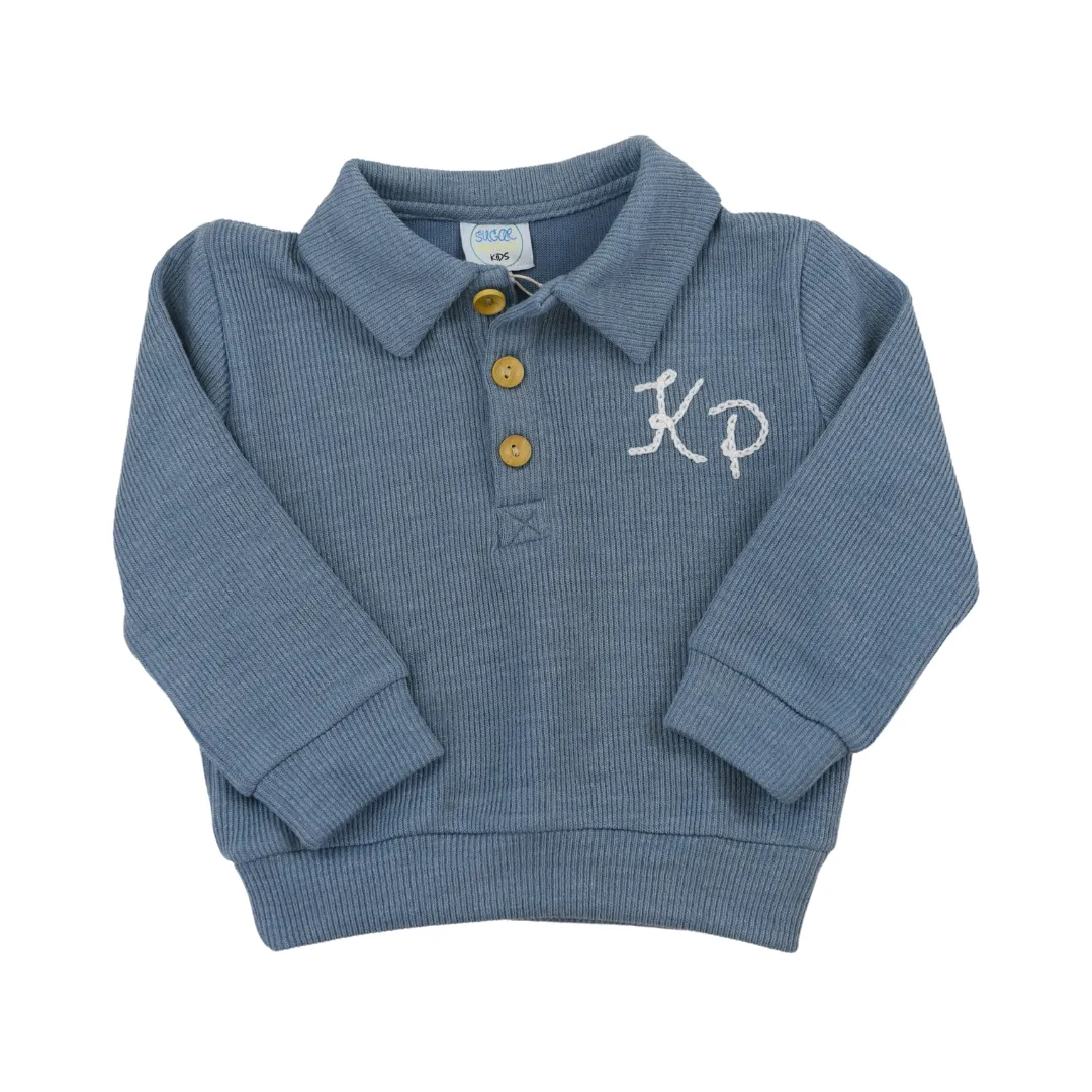 Boys Sweater Weather Collared Sweater Sky