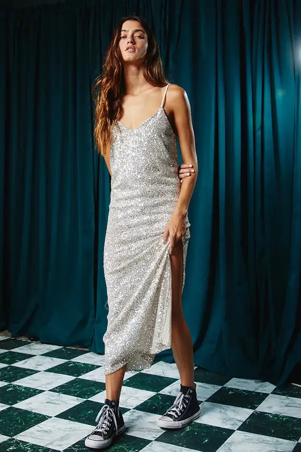 Bucketlist Sequin Slip Long Dress