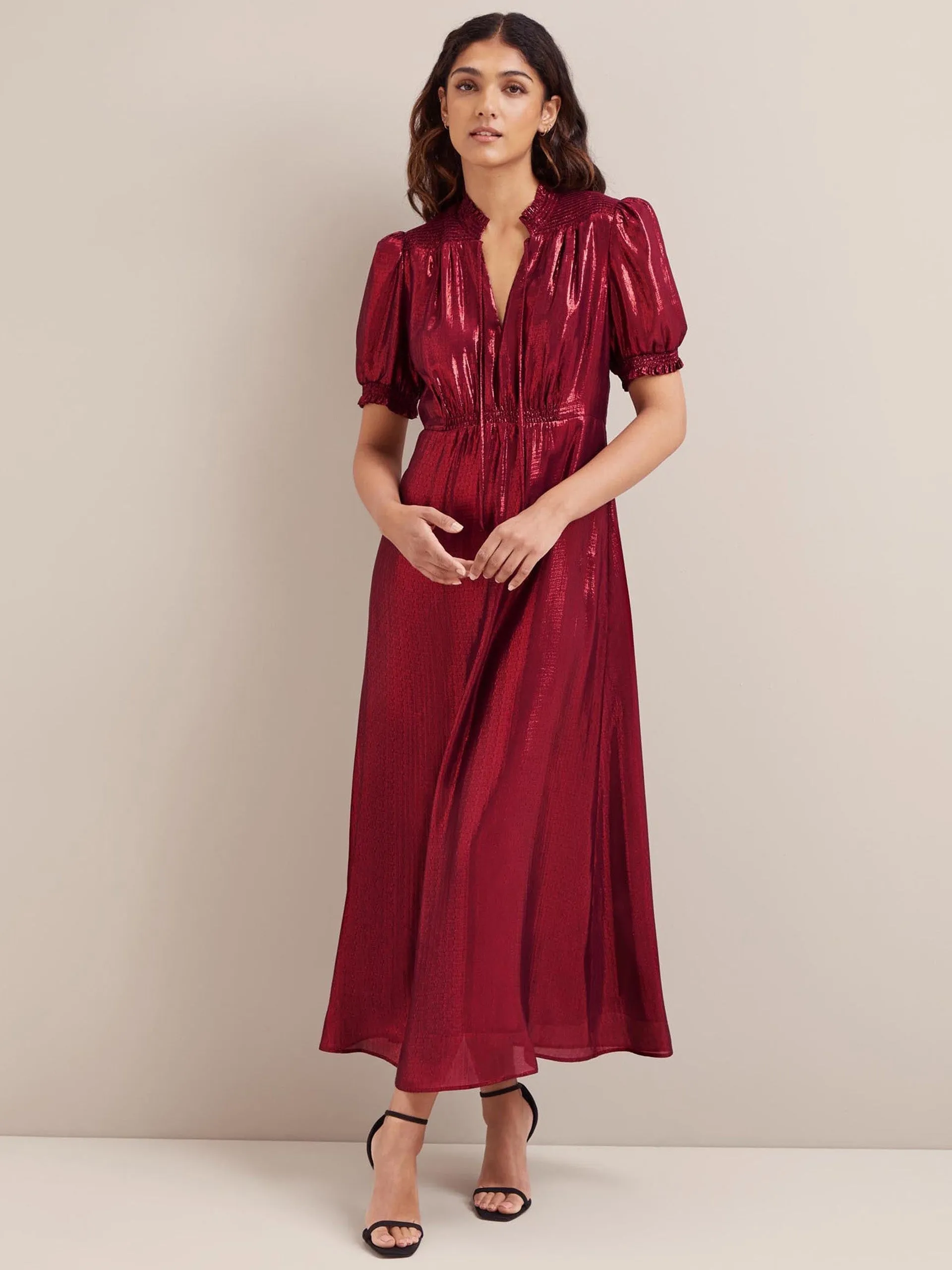 Burgundy Irina silk blend bias cut maxi dress