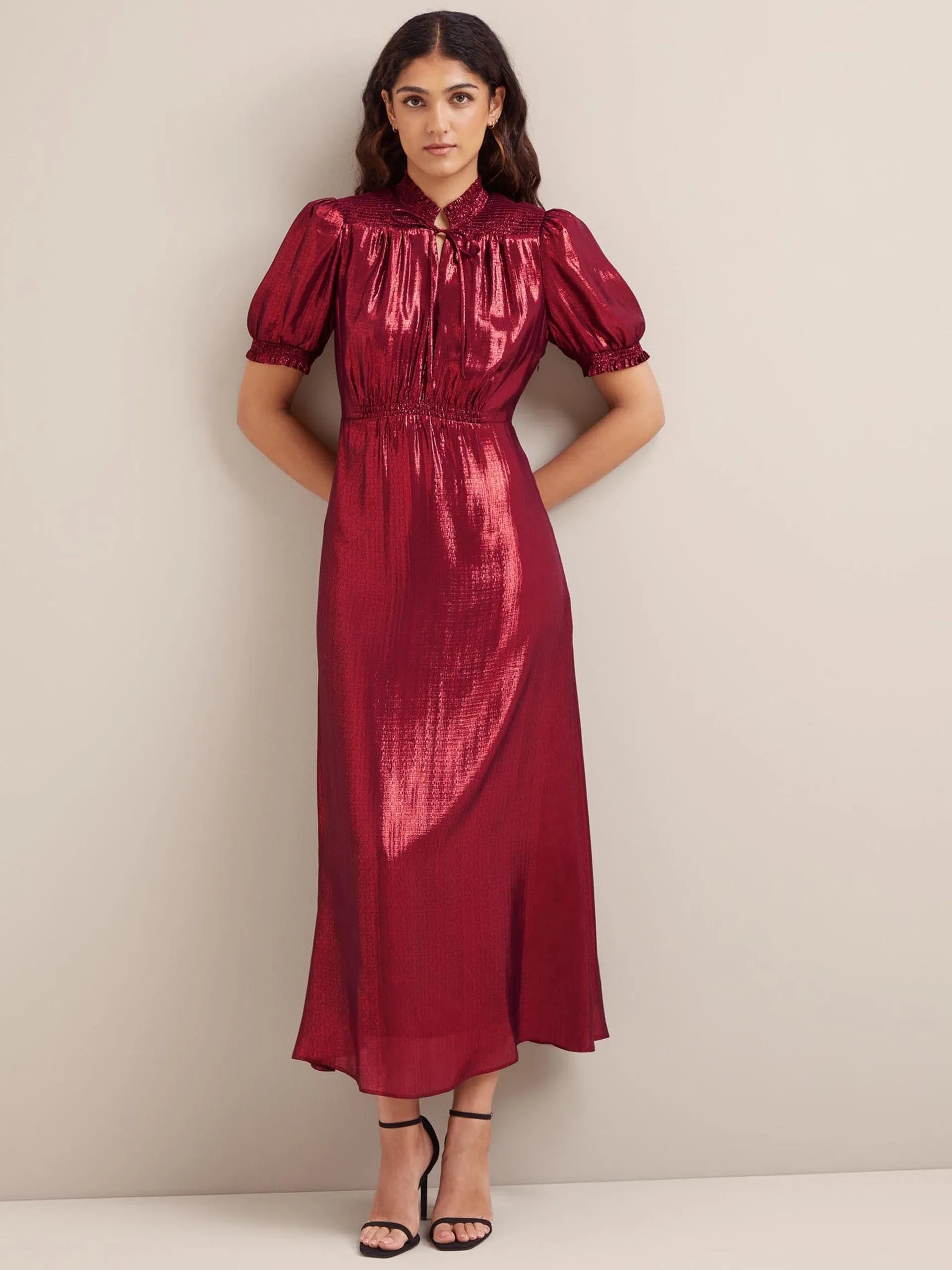 Burgundy Irina silk blend bias cut maxi dress