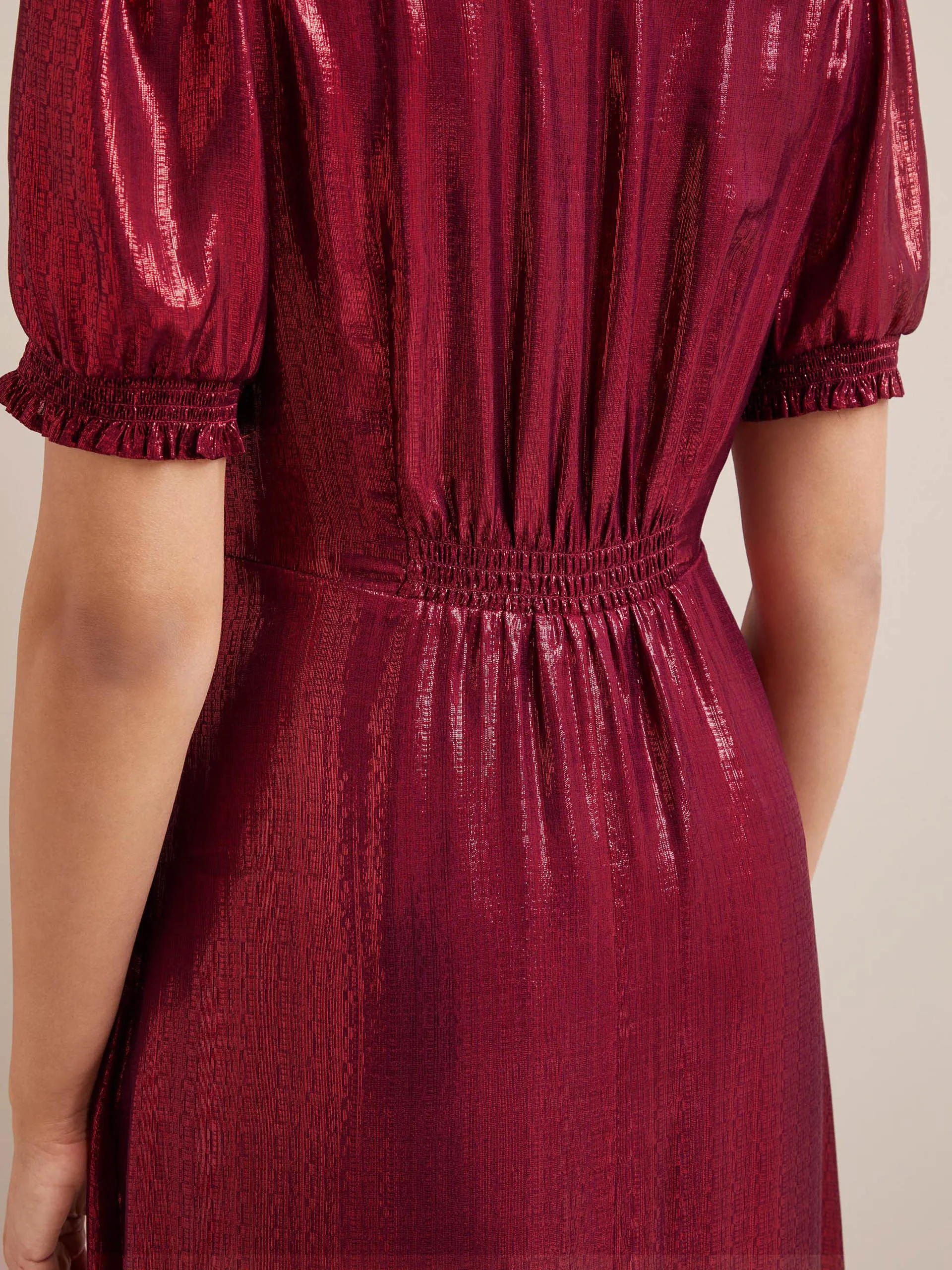 Burgundy Irina silk blend bias cut maxi dress