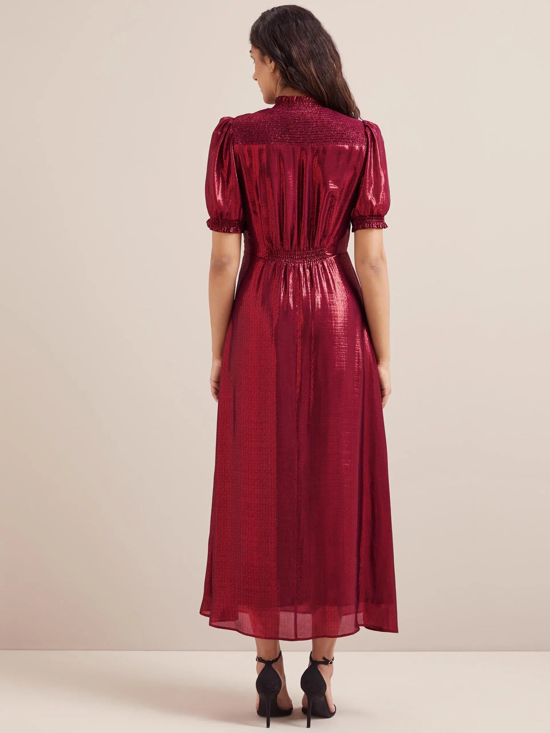 Burgundy Irina silk blend bias cut maxi dress