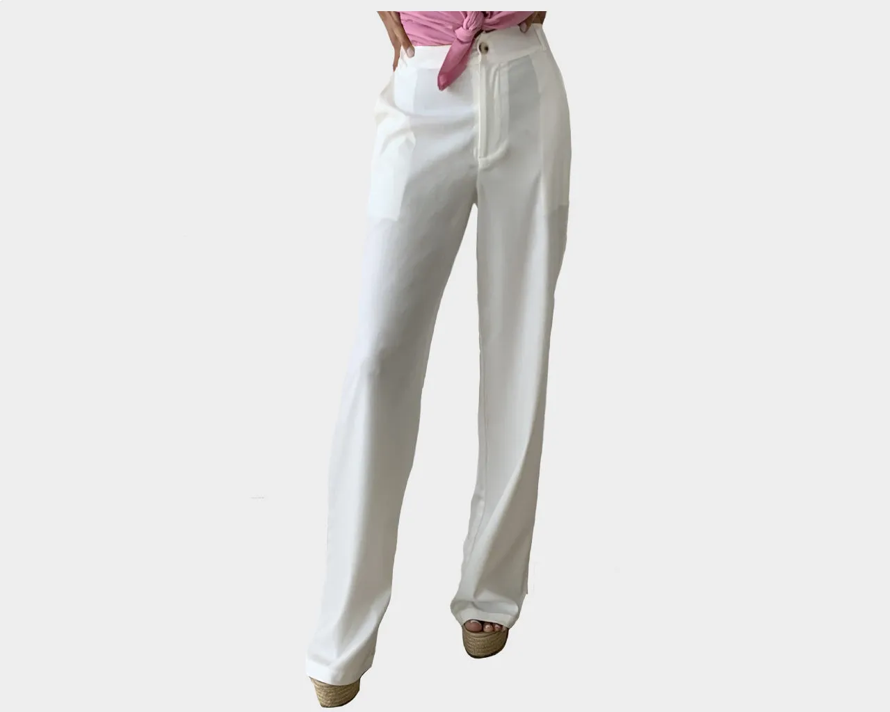 C1. White trouser Pants - The St. Barths