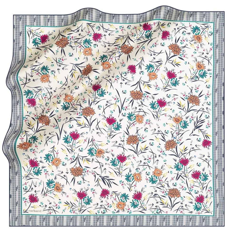 Cacharel Delia Floral Silk Twill Scarf No. 22