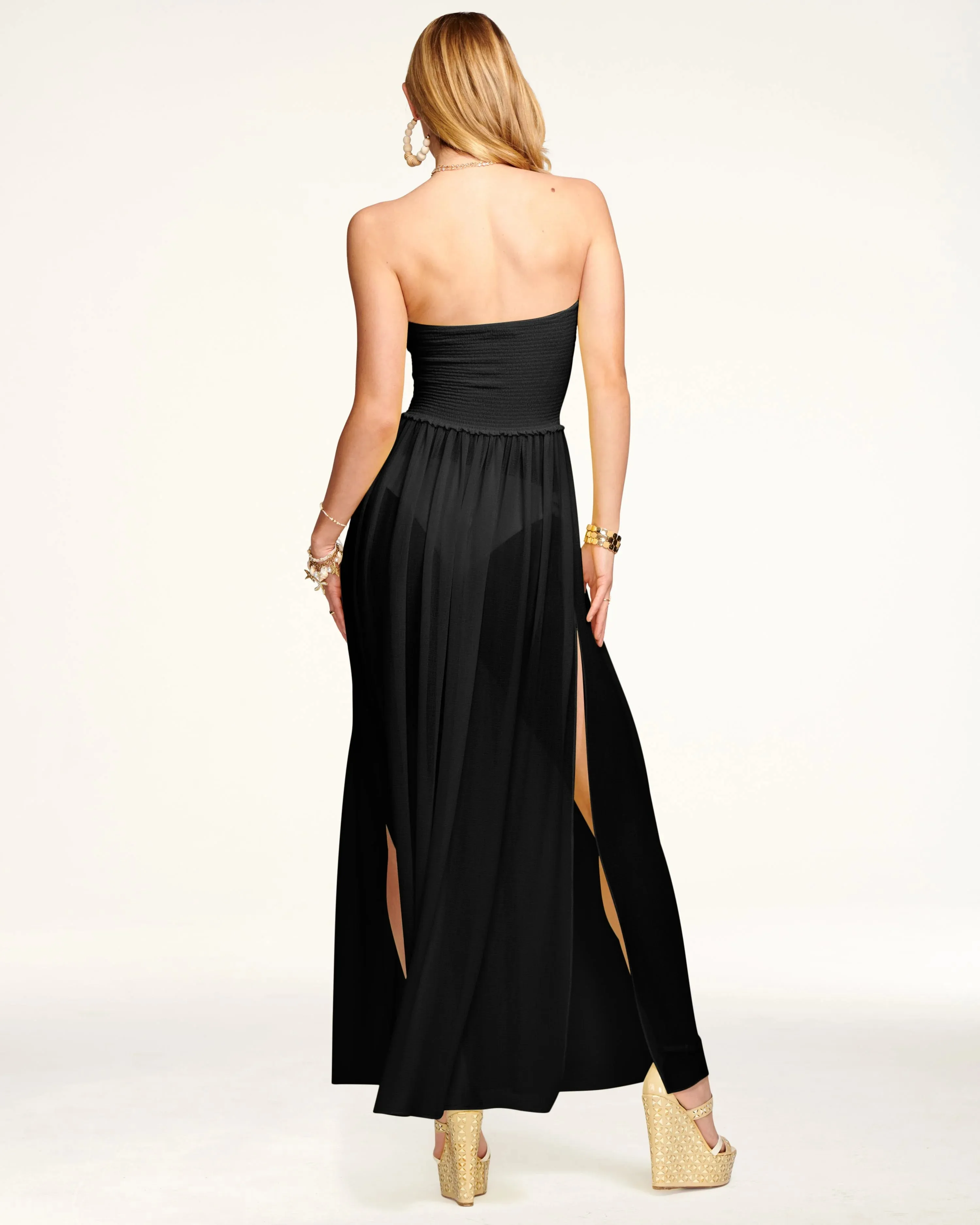 Calista Coverup Maxi Dress - Black