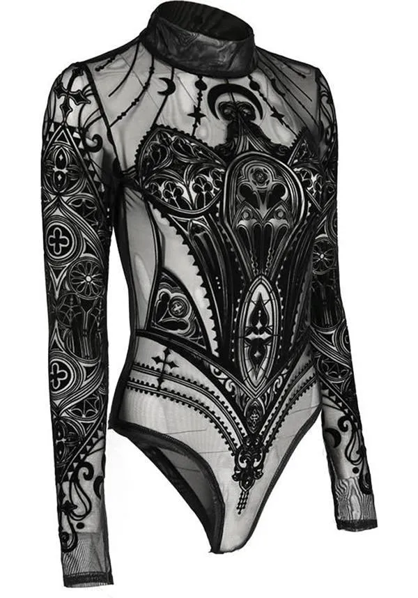 Cathedral Corset | MESH BODYSUIT