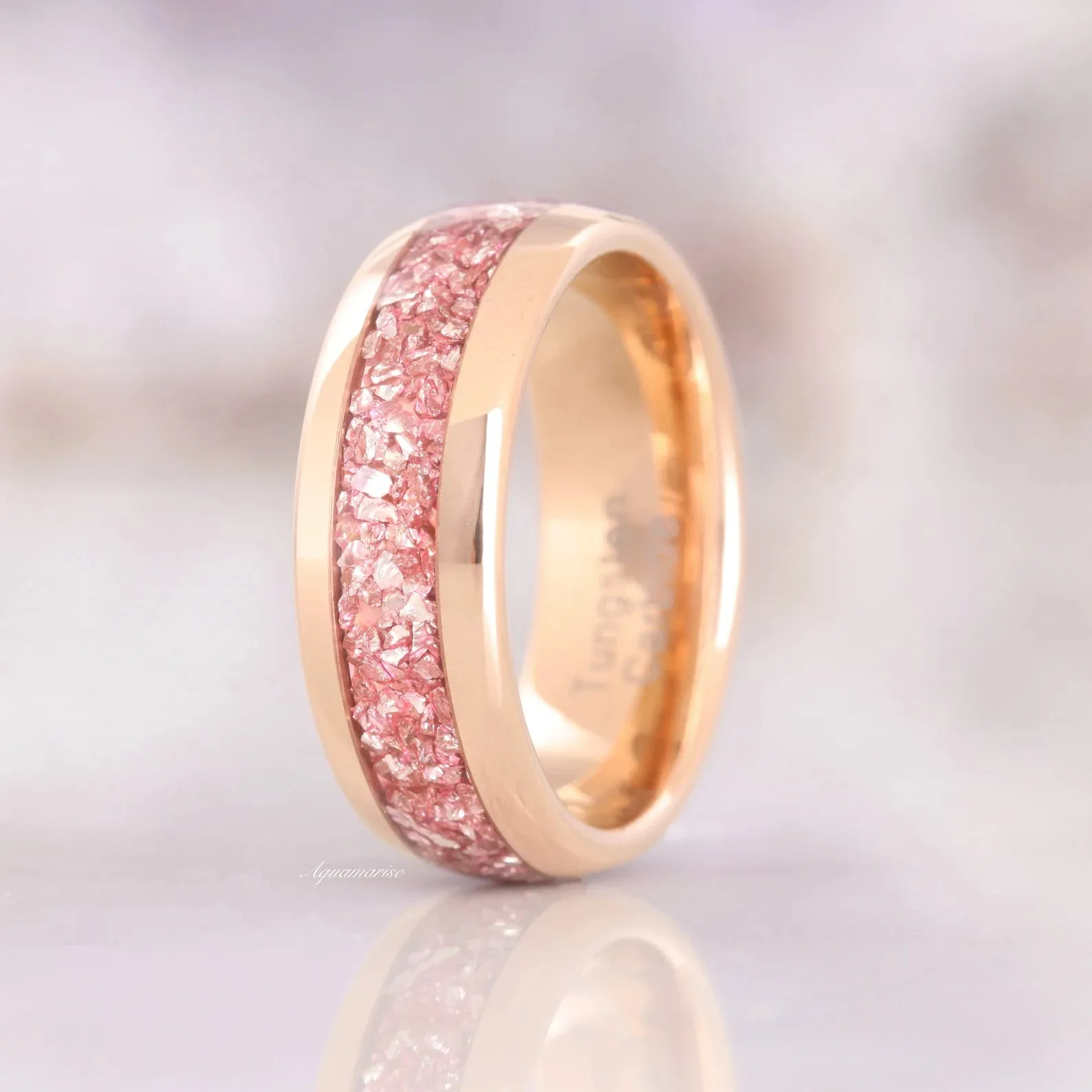 Celtic Hexagon Morganite Couples Ring