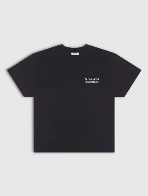 Classic Nialaya Logo Tee in Black