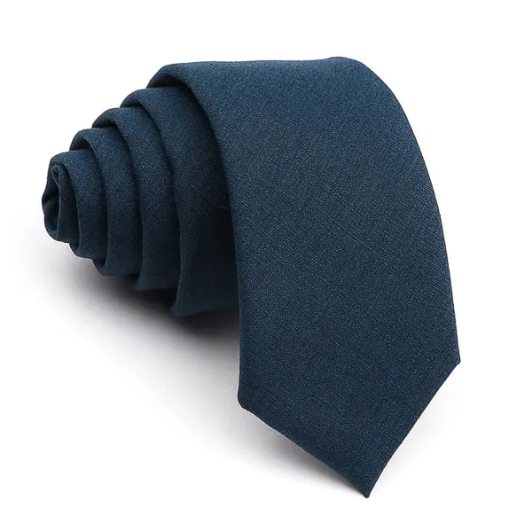 Classy Men Solid Dark Teal Skinny Tie