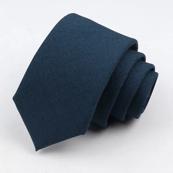 Classy Men Solid Dark Teal Skinny Tie