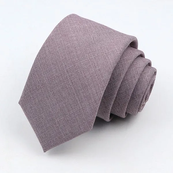 Classy Men Solid Mauve Skinny Tie