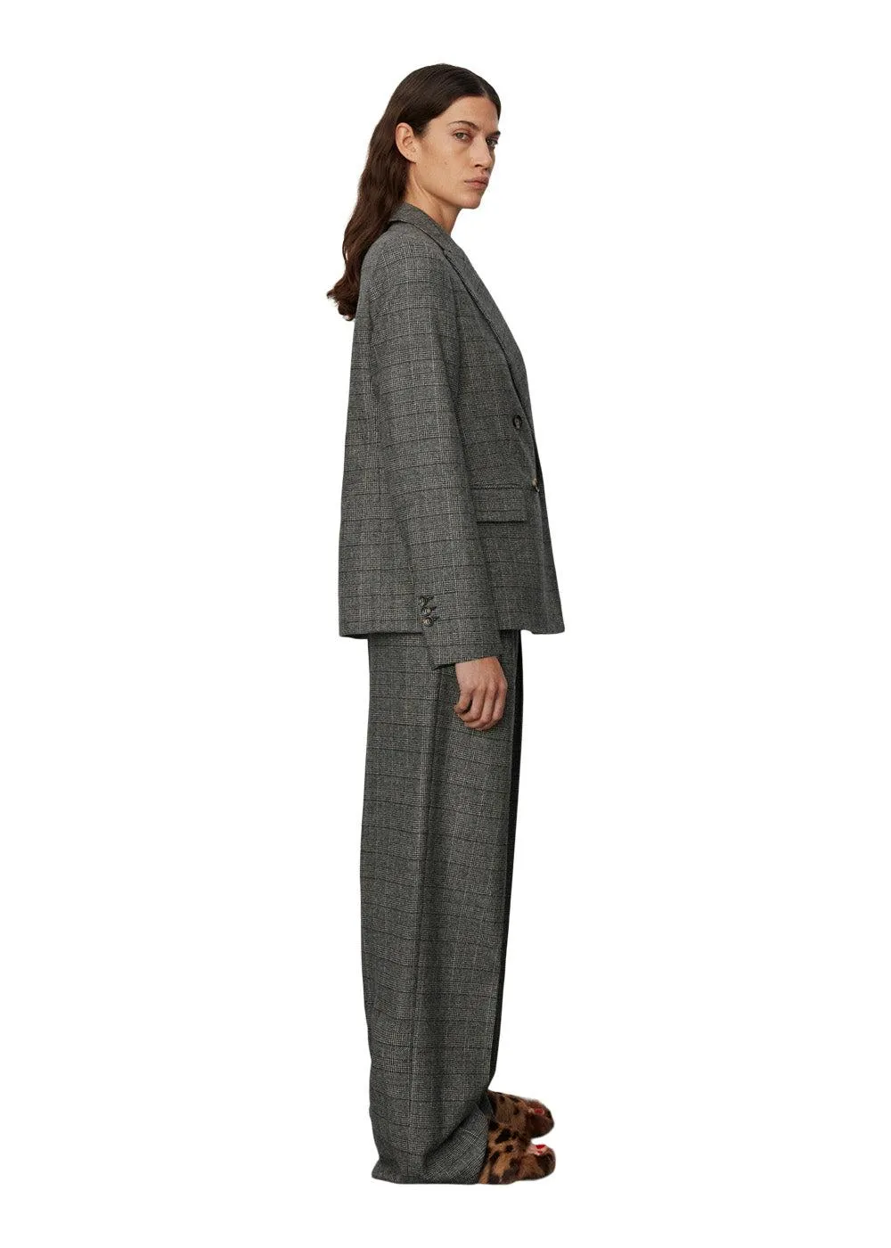 Cohen - Classic Wool Check - Medium Grey Melange