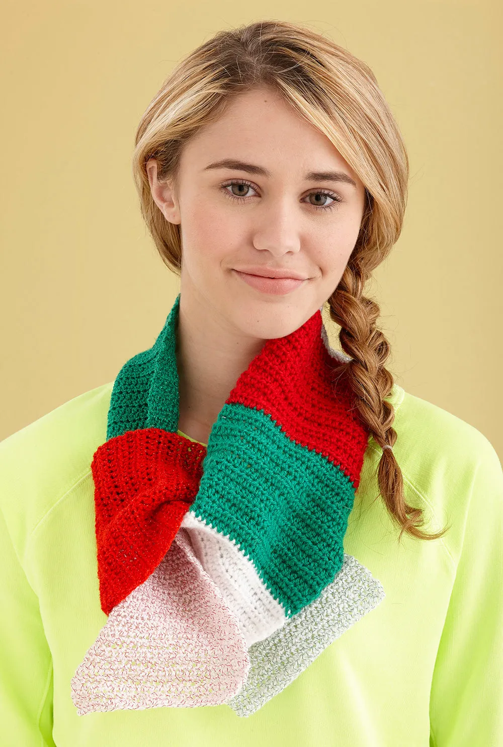 Color Block Scarf (Crochet) - Version 3