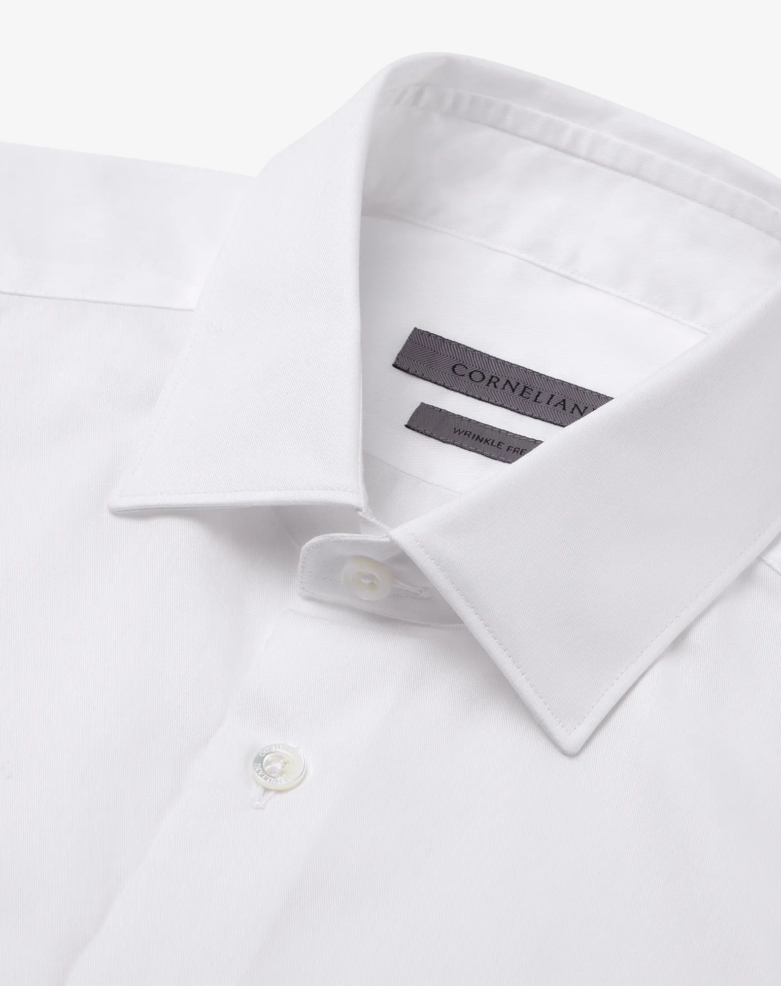 CORNELIANI Wrinkle Free Twill Shirt WHITE