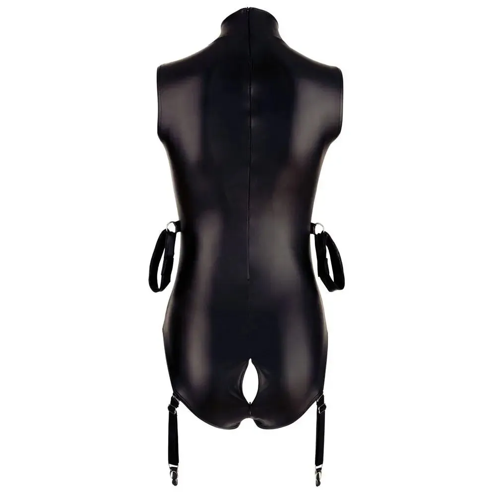 Cottelli Bondage Black Sexy Wet Bodysuit