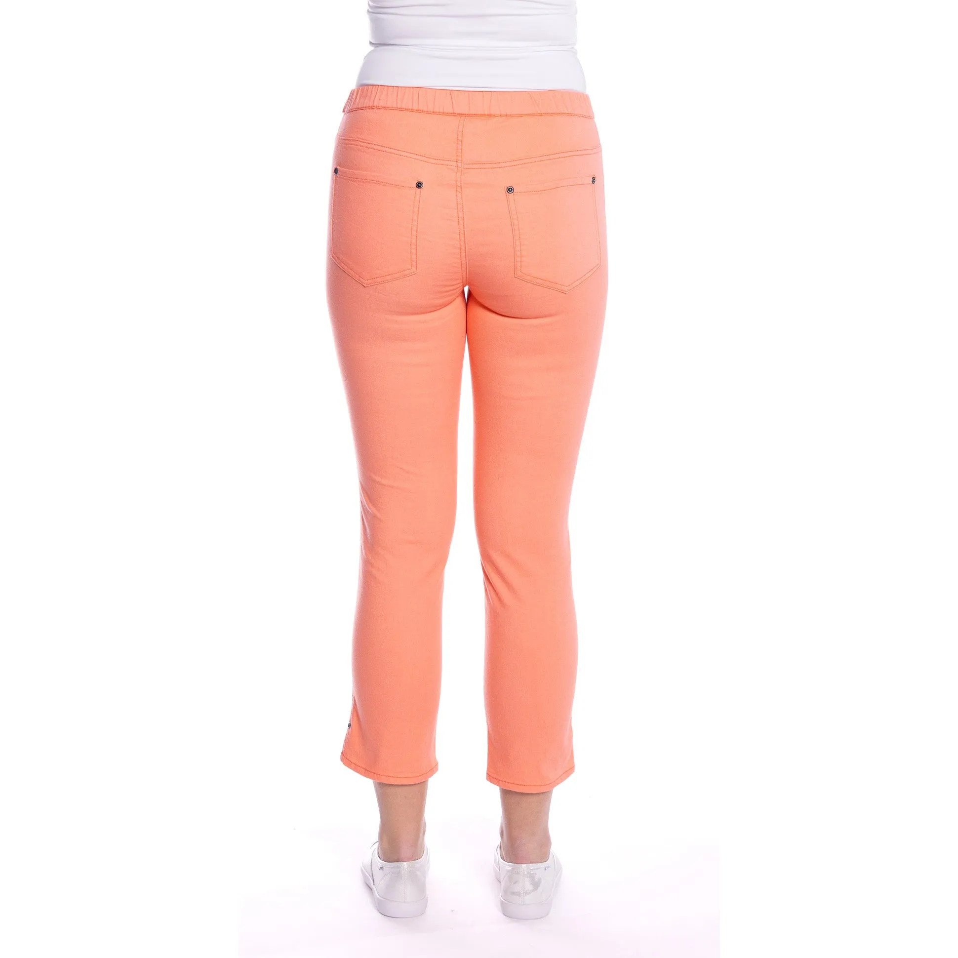 Cropped Jeans by Cafe Latte - Peach