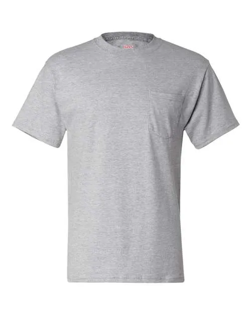 Custom Embroidered - Hanes - Beefy-T® Pocket T-Shirt - 5190