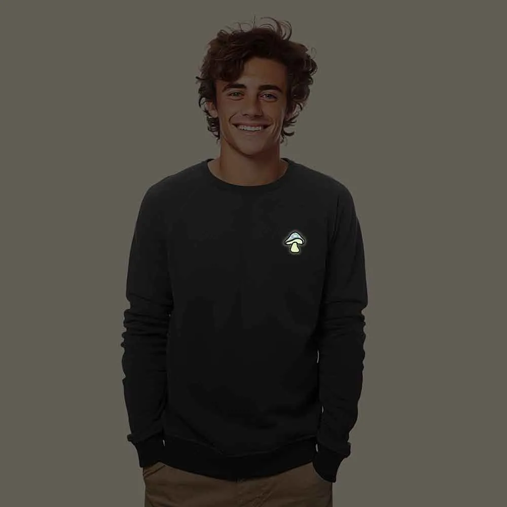 Dalix Mushroom Crewneck Sweatshirt (Glow in the Dark)