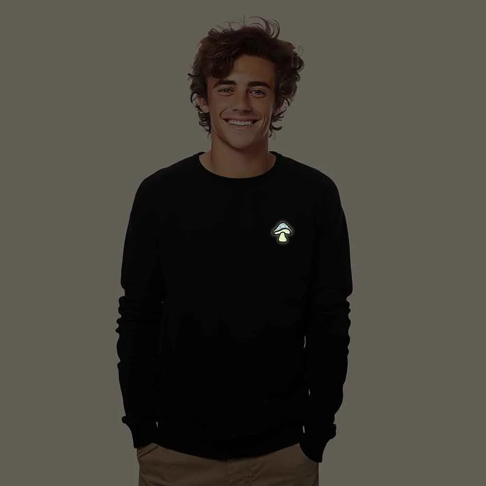 Dalix Mushroom Crewneck Sweatshirt (Glow in the Dark)