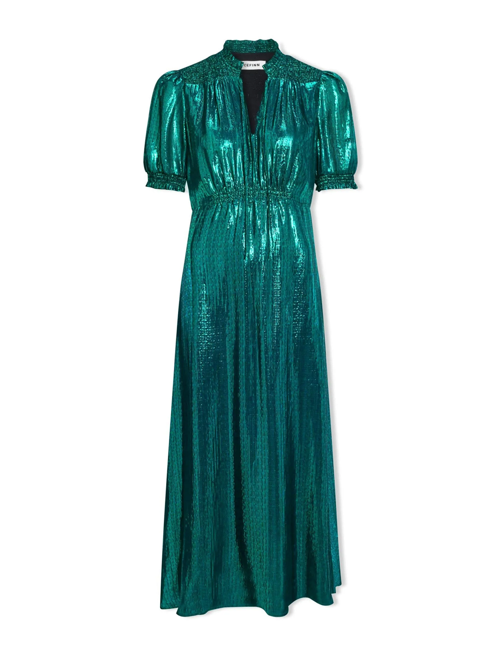 Dark green Irina silk blend bias cut maxi dress