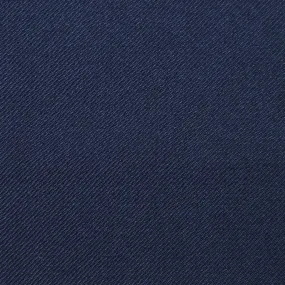 Dark Navy Blue Twill Super 100's Wool Blend Suiting