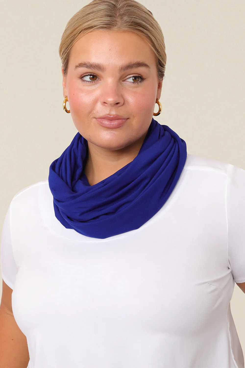 Desiree Infinity Scarf in Cobalt Bamboo