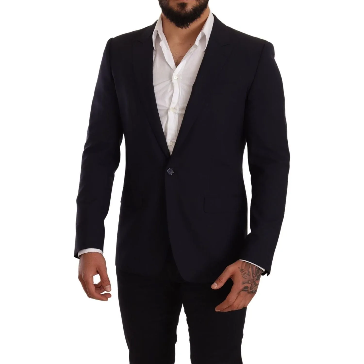 Dolce & Gabbana Elegant Navy Martini Blazer by Renowned Tailors