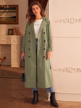 Double Breasted Belted Trench Coat (CLEARANCE SALE