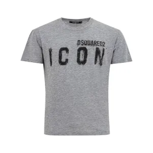 Dsquared² Sleek Gray Cotton Tee for Stylish Men