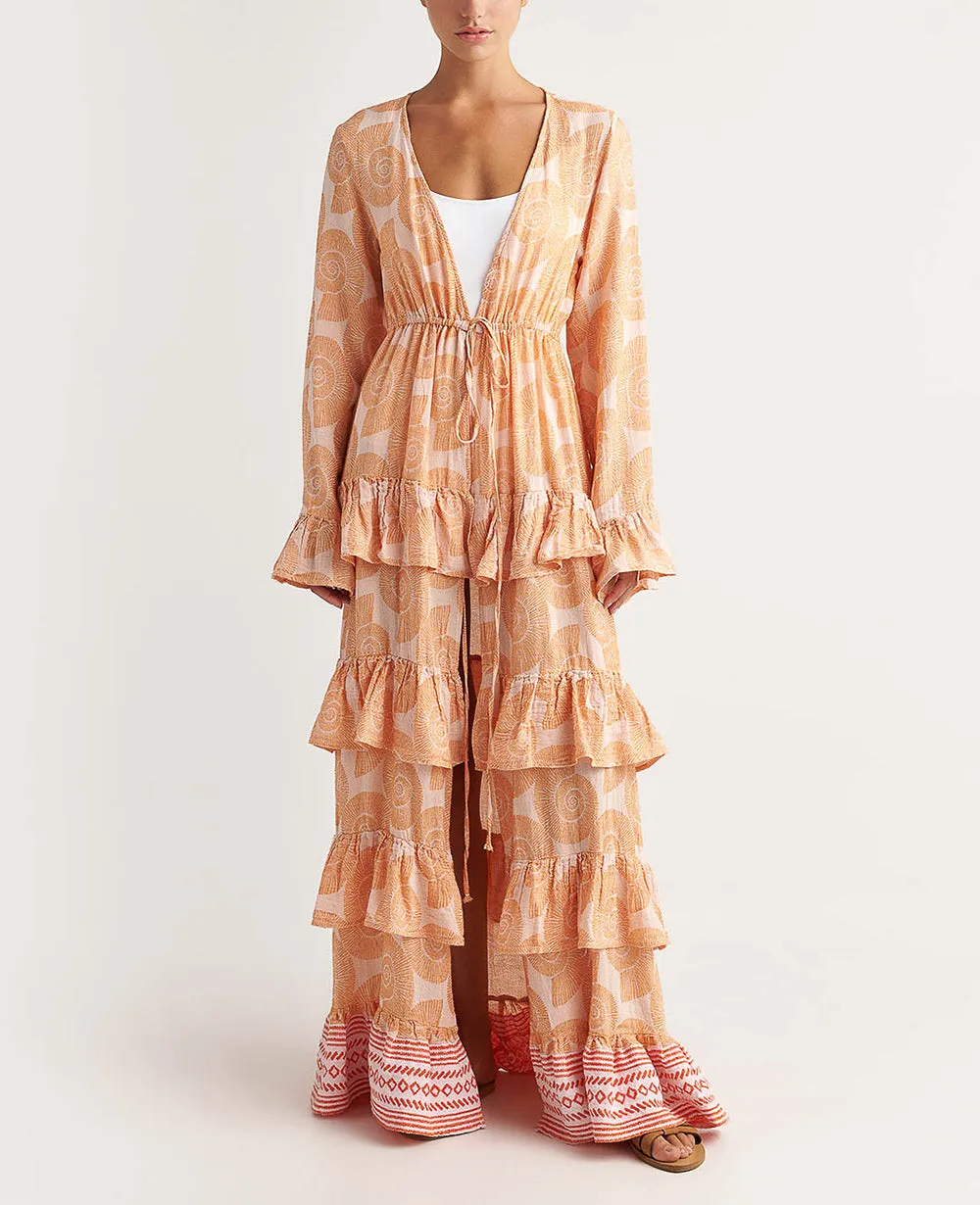 ECLECTIC KIMONO "KOCHYLI" CORAL