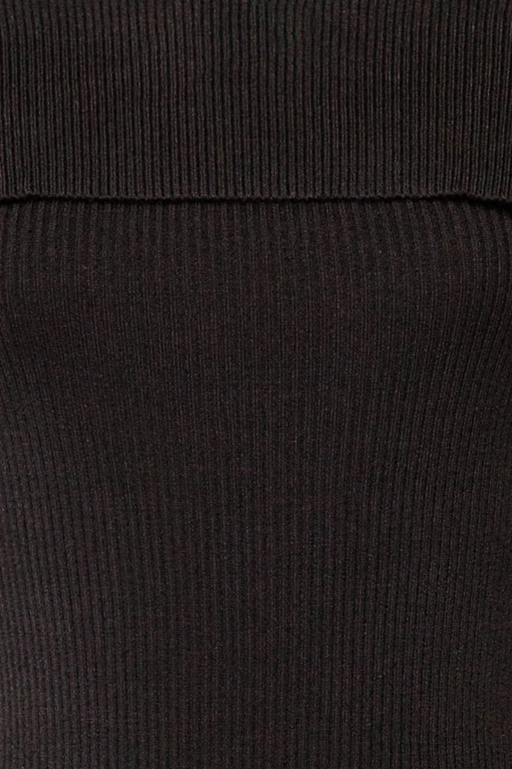 Eden | Ribbed Black Off Shoulder Dress