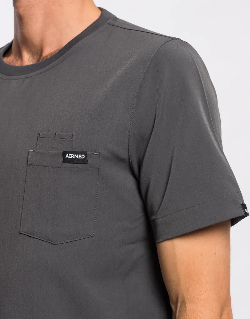 Essential Crewneck Scrub Top - Asphalt