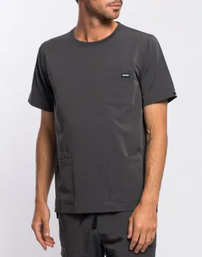 Essential Crewneck Scrub Top - Asphalt